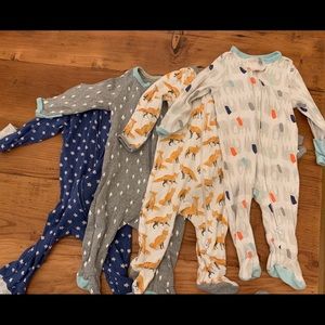 Cloud Island Footed Pajamas- 0-3 months- Set of 5